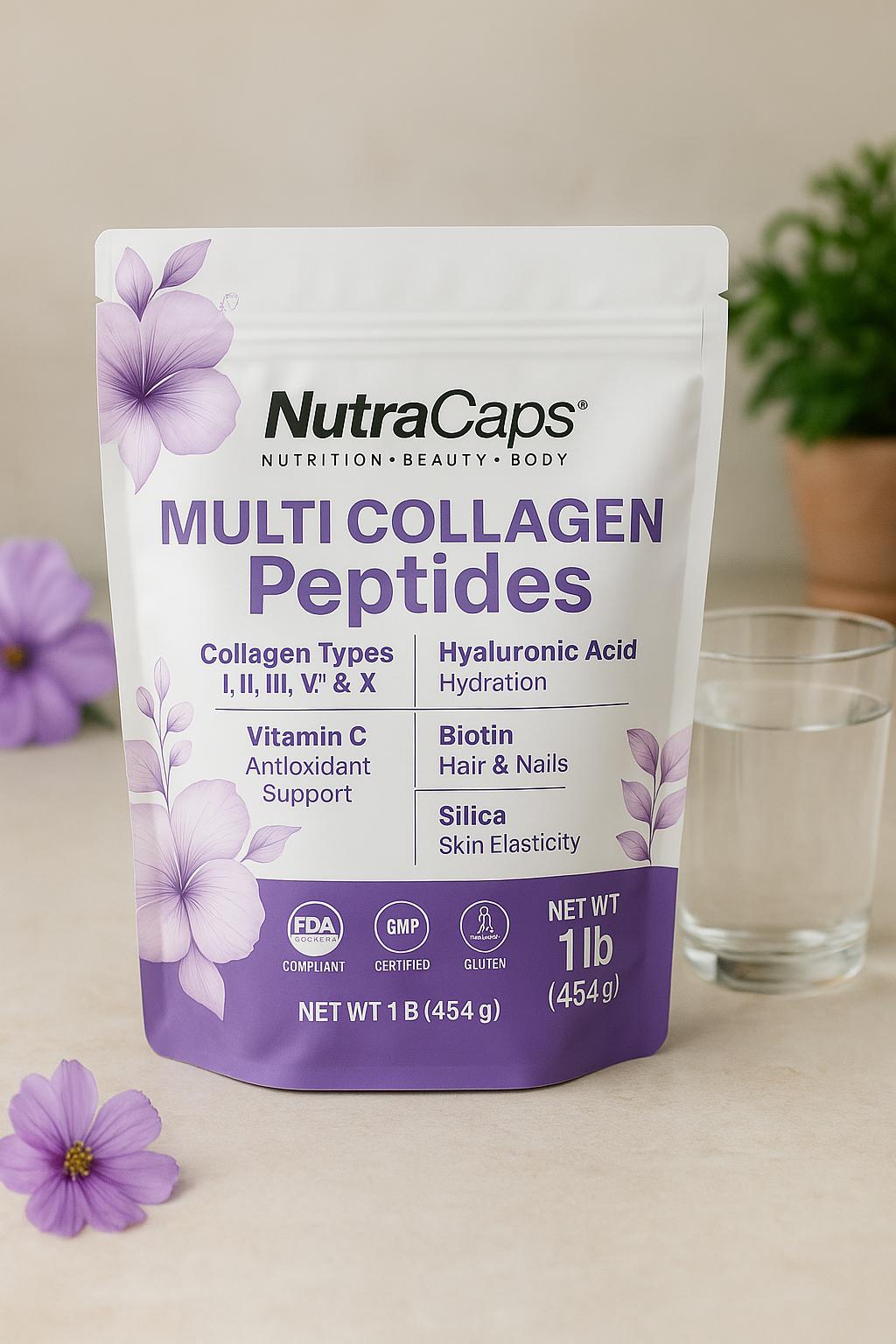 NutraCaps Multi Collagen Peptides – 1 lb (41 Servings)